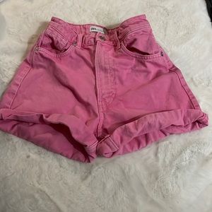 Hot pink zara shorts